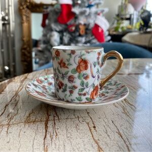 Hand painted Collectable Rare Porcelain Antique Cauldon China Tea Cup & Plate